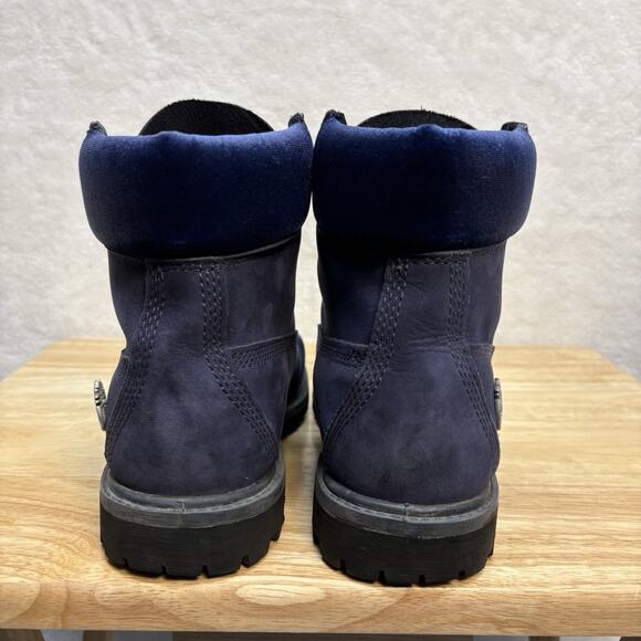 Timberland 6 In. Premium Boots Velvet Navy Nubuck Women’s Size 7 Blue TB0A1KC5 - Picture 2 of 16